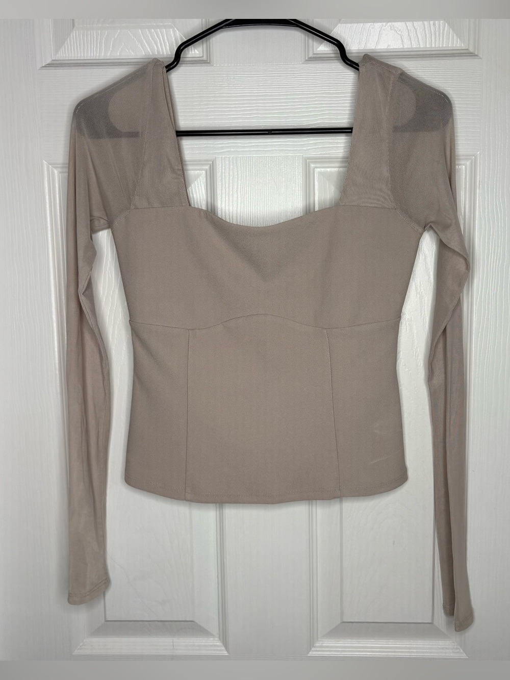 Beige Square Neck top Abercrombie
